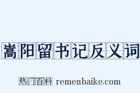 嵩阳留书记反义词是什么意思的图片